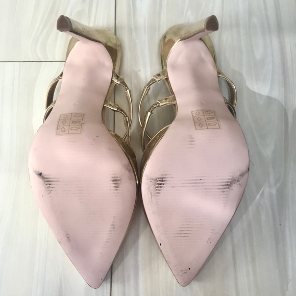 ASOS Gold Platoon Heels, Size 6 - Picture 5 of 7